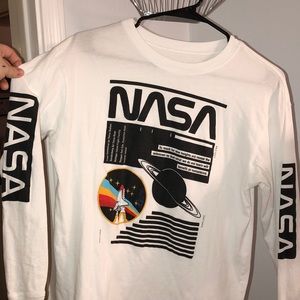 white NASA long sleeve